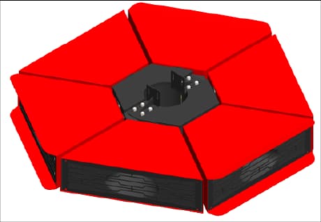 Modelo 3d da sirene BTK-HEXO