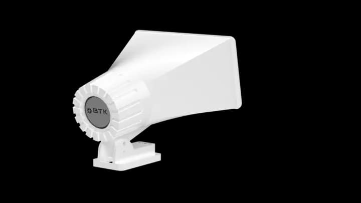 Sirene Industrial impermeável para área industrial e ambientes ruidosos, com programação de toques